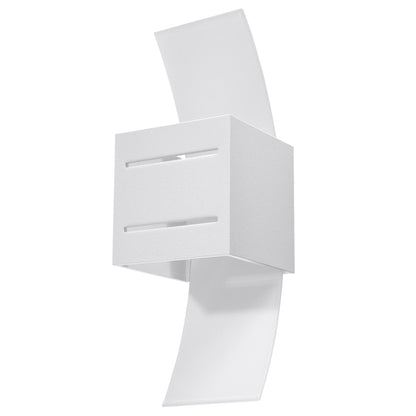 Loreto Wall Lamp - White - Modern Aluminum & Glass - G9 LED Compatible - 10x12x30 cm