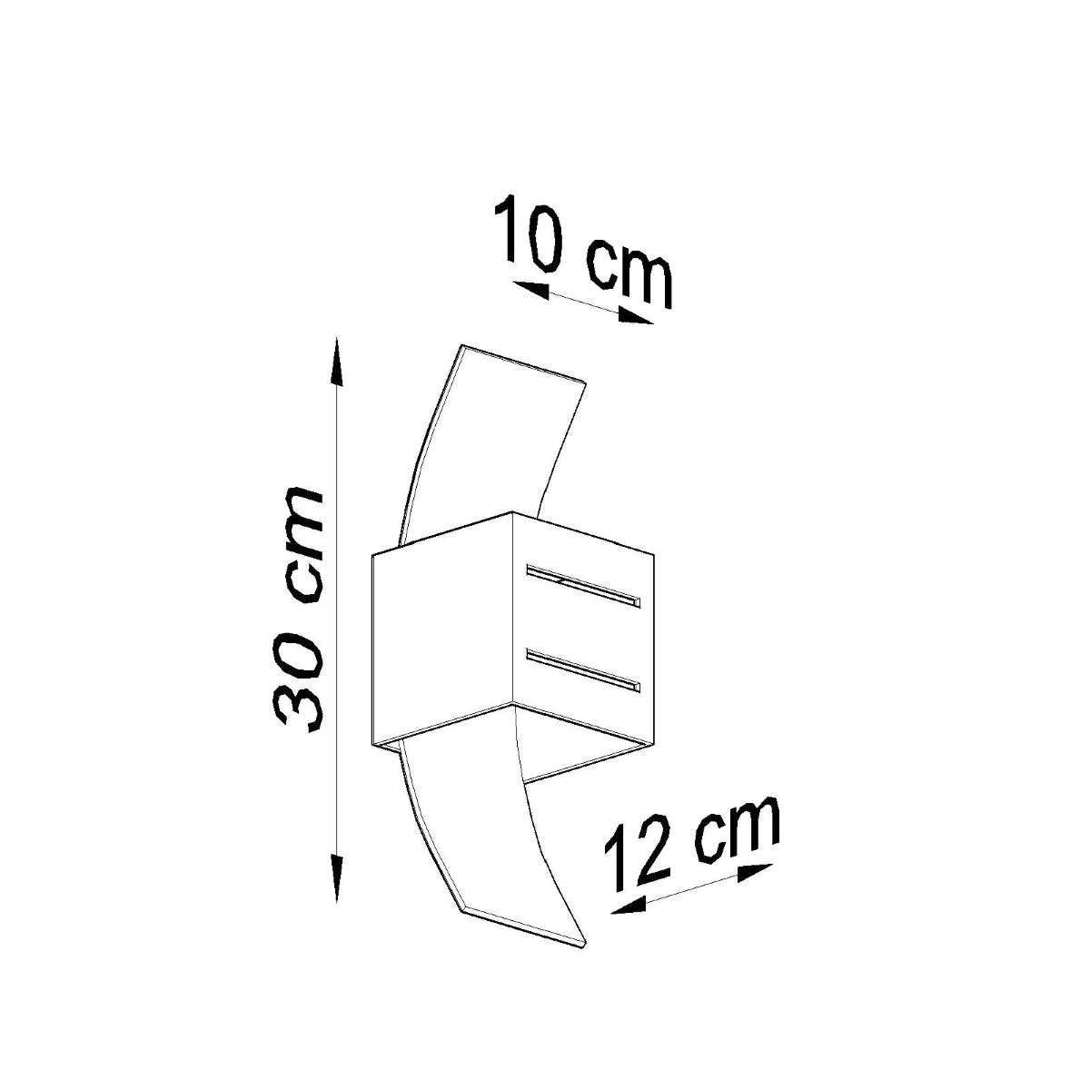 Loreto Wall Lamp - White - Modern Aluminum & Glass - G9 LED Compatible - 10x12x30 cm