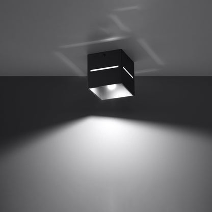 Lobo Black Ceiling Lamp - Minimalist Aluminum Design - G9 Socket - 10x10x10 cm