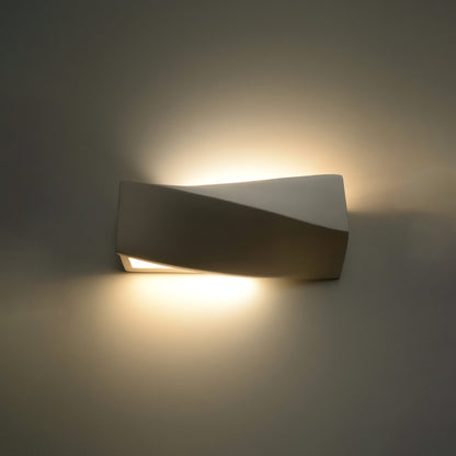 SIGMA MINI - Wall Lamp Ceramic - Modern Design - Paintable Surface - E27 Compatible - Up & Down Lighting Effect