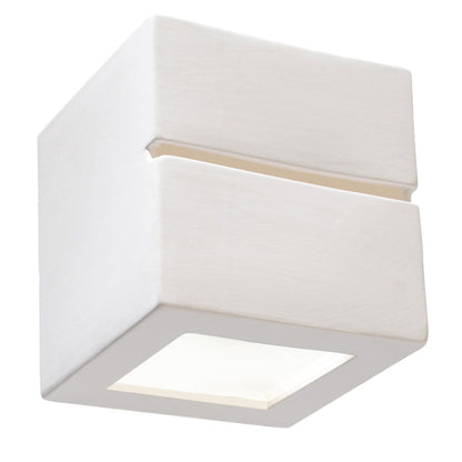 LEO LINE - Wall Lamp Ceramic - Modern Design - Paintable Surface - E27 Compatible - Up & Down Lighting Effect