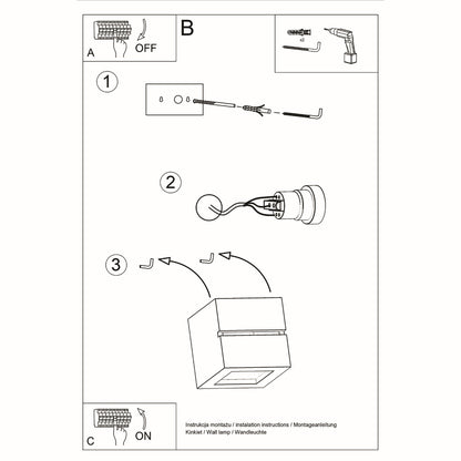 LEO LINE - Wall Lamp Ceramic - Modern Design - Paintable Surface - E27 Compatible - Up & Down Lighting Effect