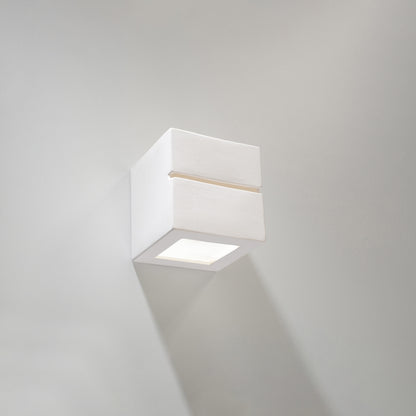 LEO LINE - Wall Lamp Ceramic - Modern Design - Paintable Surface - E27 Compatible - Up & Down Lighting Effect