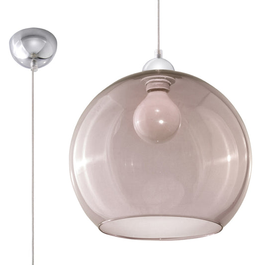 Glass Ball Pendant Lamp - Elegant Design - 8 Color Options - Replaceable E27 Bulb Compatible - Even Light Distribution