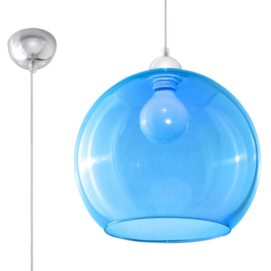 BALL Glass Pendant Lamp - Sphere Design - 8 Color Options - E27 Bulb Compatible - Even Light Distribution