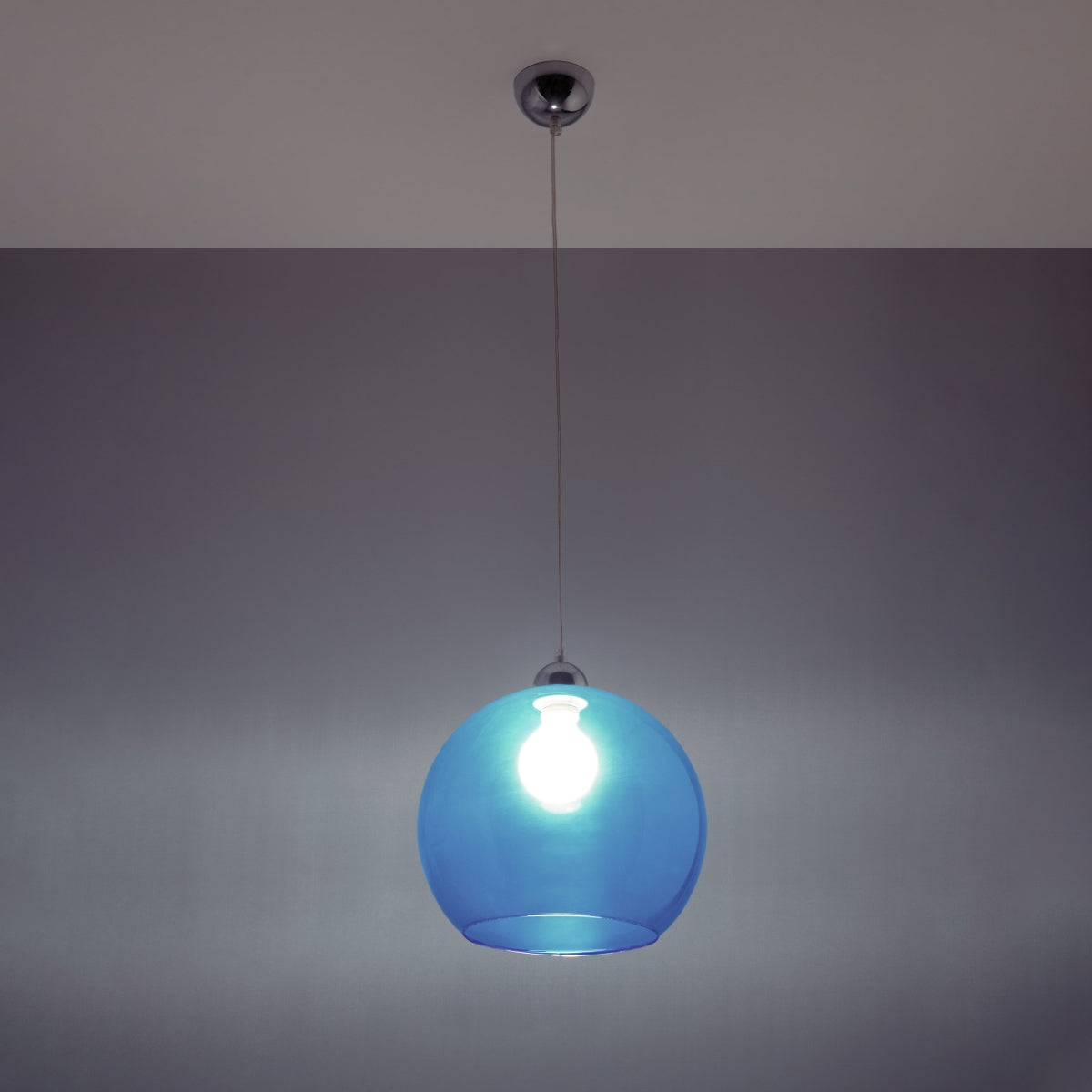 BALL Glass Pendant Lamp - Sphere Design - 8 Color Options - E27 Bulb Compatible - Even Light Distribution