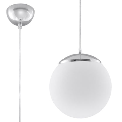 UGO - Pendant Lamp 20 - Modern Hanging Ball Lamp - Chrome/Gold Accent - E27 Compatible