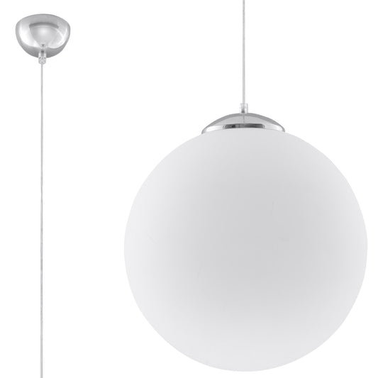 UGO - Pendant Lamp 30 - Modern Hanging Ball Lamp - Chrome/Gold Accent - E27 Compatible