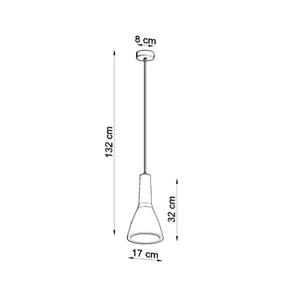 Pendant Lamp Empoli - Concrete Pendant Lamp - Industrial Loft Style - Durable Gray Concrete - Universal Mounting System - Replaceable E27 Bulb