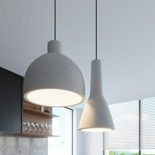 Pendant Lamp Empoli - Concrete Pendant Lamp - Industrial Loft Style - Durable Gray Concrete - Universal Mounting System - Replaceable E27 Bulb