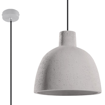 Pendant Lamp Damaso - Industrial Concrete Design - Minimalist Loft Style - Durable Light Gray Concrete - Universal Mounting System - Replaceable E27 Bulb