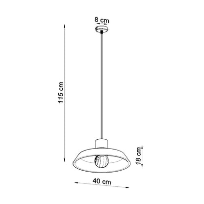 AFRA Concrete Pendant Lamp - Industrial Loft Design - E27 Bulb Compatible - Light Gray Durable Concrete Shade