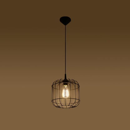 Pendant Lamp Celta Black - Modern Designer Hanging Light - Adjustable Height - Geometric Shade - Replaceable E27 Bulb - Stylish & Functional