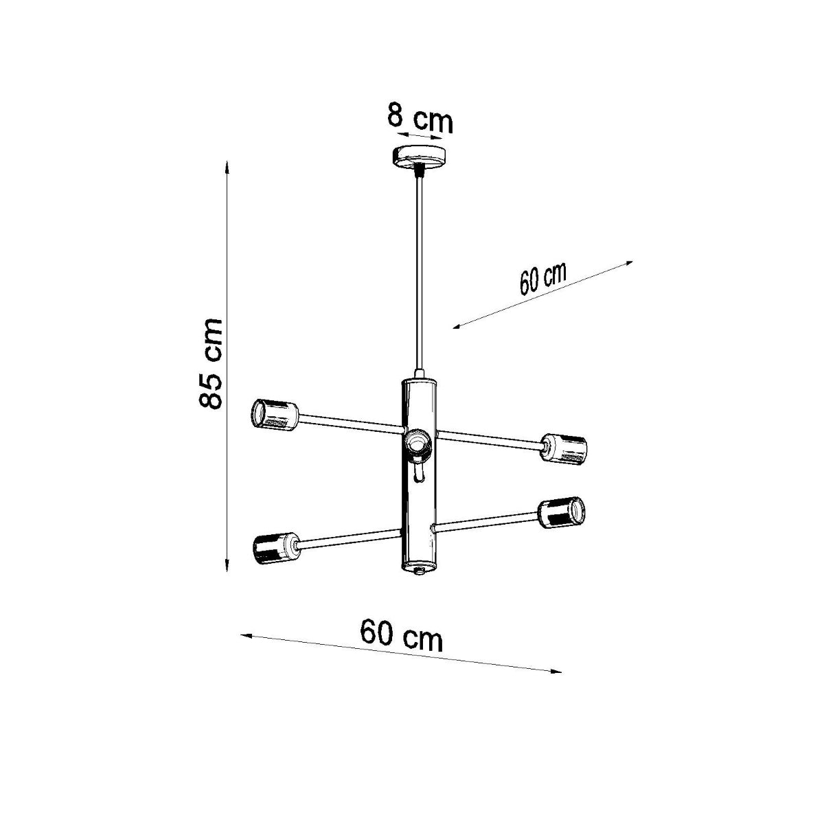 DUOMO 6 Industrial Ceiling Lamp - Loft Style Lighting Solution