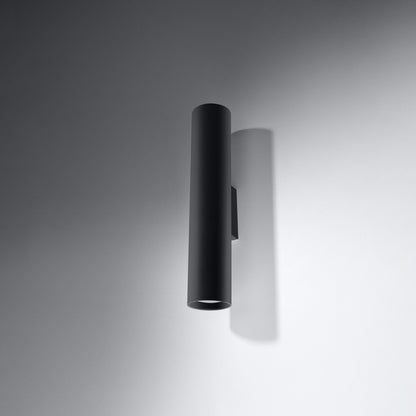 Lagos - Metal Wall Lamp - Black Finish - Minimalist Design - Powder-Coated Steel - GU10 Bulb Compatible - Up and Down Lighting