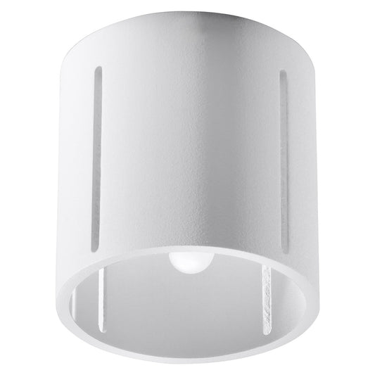 Ceiling Lamp Inez White - Modern Perforated Ceiling Light - Aluminum - Replaceable G9 Bulbs - Elegant White Finish - Futuristic Lighting Effect