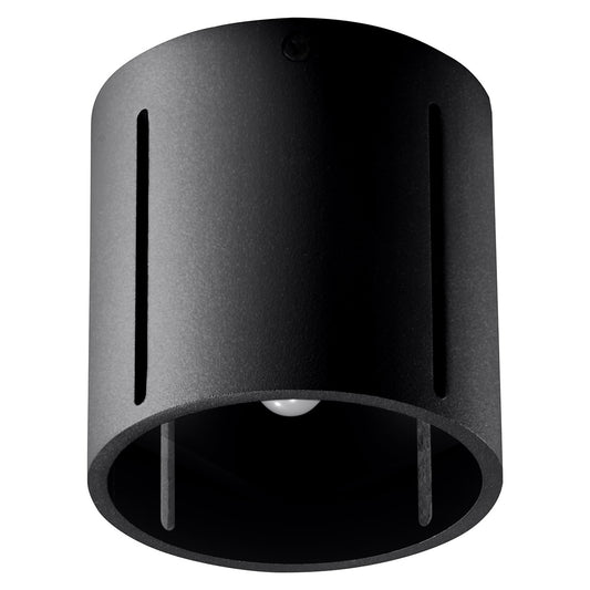 Ceiling Lamp Inez Black - Modern Perforated Ceiling Light - Aluminum - Replaceable G9 Bulbs - Elegant Black Finish - Futuristic Lighting Effect