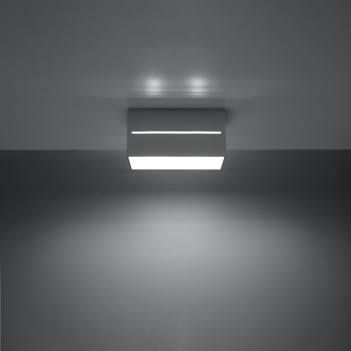 Ceiling Lamp Lobo 2 Grey - Modern Grey Ceiling Light with Perforation - Aluminum Material - Replaceable G9 Bulbs - Futuristic Design