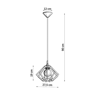 POMPELMO Pendant Lamp – Natural Wood Shade – Adjustable Height – Modern Design – Easy to Clean – E27 Bulb Compatible – Ideal for Various Interiors