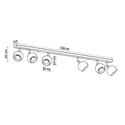 Ceiling Lamp Oculare 6 L White - Modern Spot Ceiling Light - Multi-Directional Adjustable Lighting