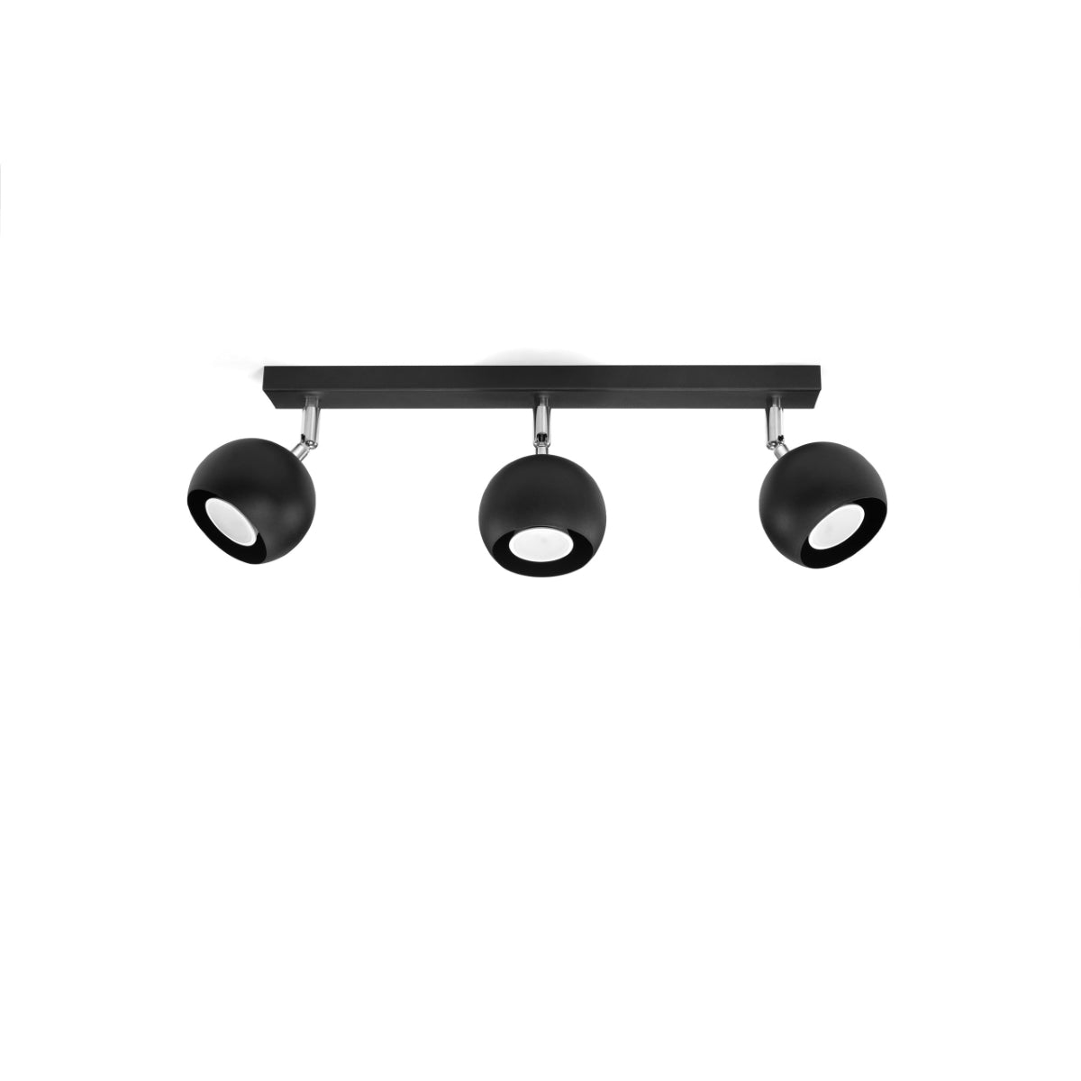 Ceiling Lamp Oculare 3 Black - Modern Spot Ceiling Light - 3 Adjustable Shades - Spherical Design - Durable Steel - GU10 Bulb Compatible