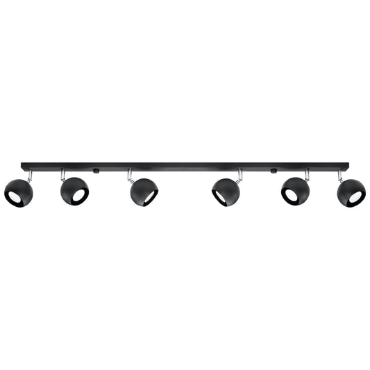 Ceiling Lamp Oculare 6 L Black - Modern Spot Ceiling Light - Adjustable Multi-Directional Lighting