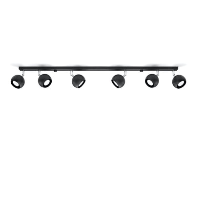 Ceiling Lamp Oculare 6 L Black - Modern Spot Ceiling Light - Adjustable Multi-Directional Lighting