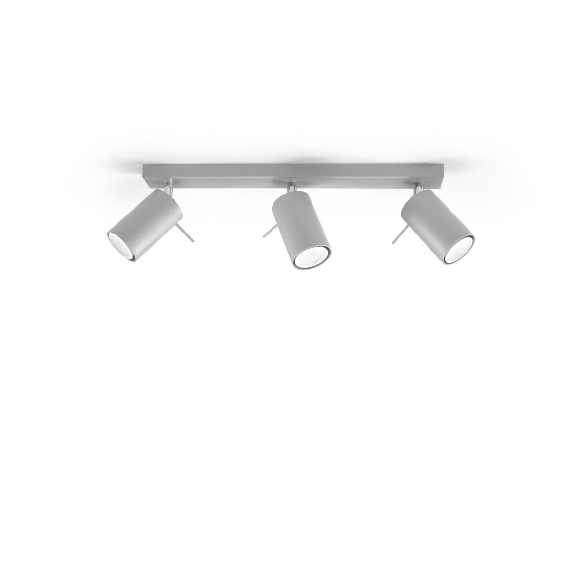 RING 3 Ceiling Lamp - Grey - 3 Adjustable Shades - Modern Design - Powder-Coated Steel - GU10 Bulb Compatible - Flexible Lighting Direction - Easy Installation