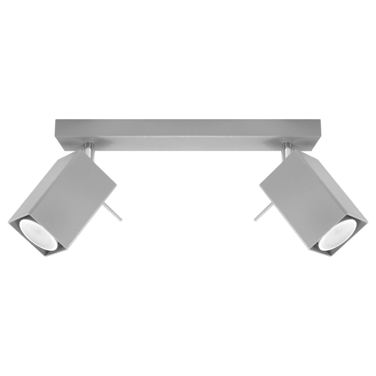 Ceiling Lamp Merida 2 Grey - Modern Adjustable Spot Ceiling Light - Movable Shades - Durable Steel - Compatible with GU10 Bulbs