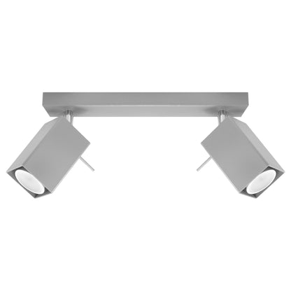 Ceiling Lamp Merida 2 Grey - Modern Adjustable Spot Ceiling Light - Movable Shades - Durable Steel - Compatible with GU10 Bulbs