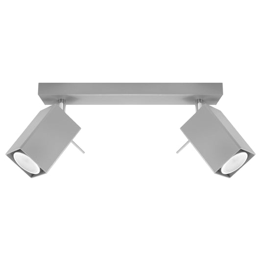 Ceiling Lamp Merida 2 Grey - Modern Adjustable Spot Ceiling Light - Movable Shades - Durable Steel - Compatible with GU10 Bulbs