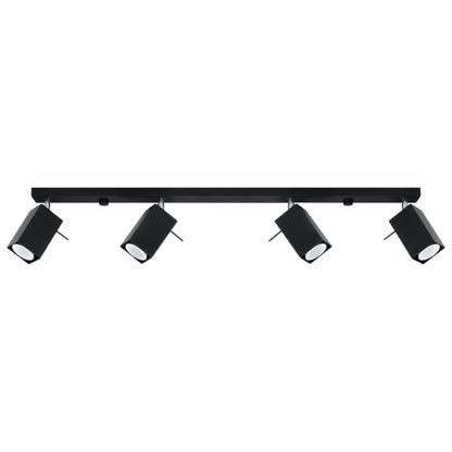 Ceiling Lamp Merida 4 L Black - Modern Spot Ceiling Light - 4 Adjustable Shades - Durable Steel Design - GU10 Bulb Compatible