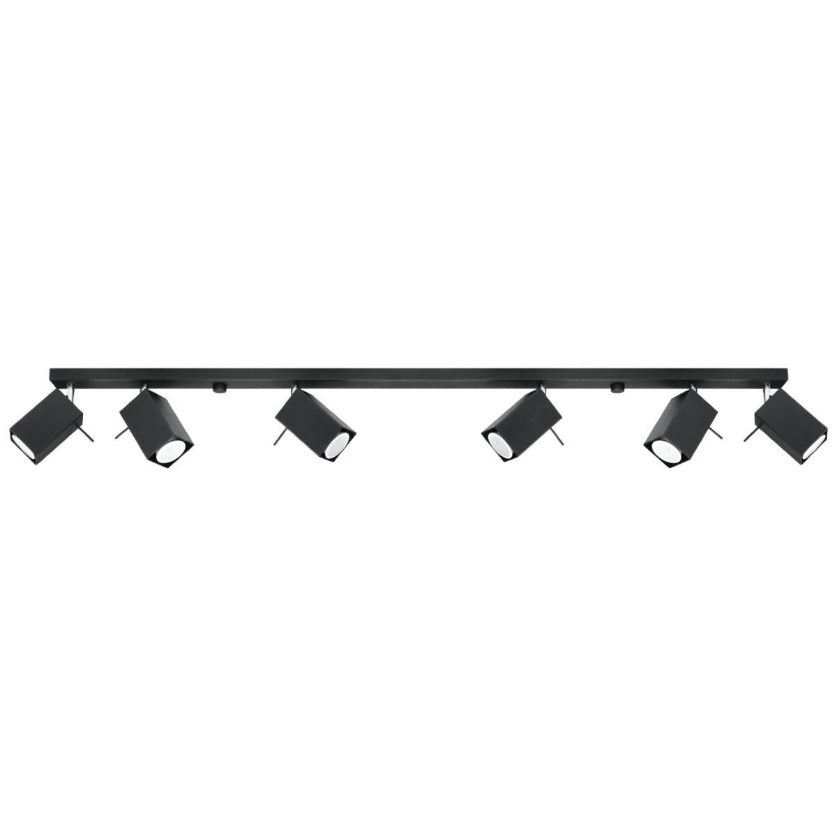 Ceiling Lamp Merida 6 L Black - Modern Spot Ceiling Light - 6 Adjustable Shades - Durable Steel Design - GU10 Bulb Compatible