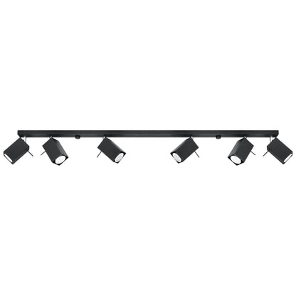 Ceiling Lamp Merida 6 L Black - Modern Spot Ceiling Light - 6 Adjustable Shades - Durable Steel Design - GU10 Bulb Compatible