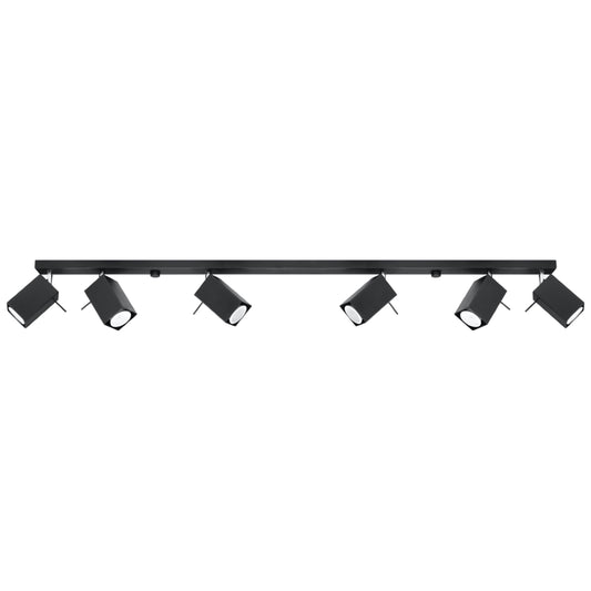 Ceiling Lamp Merida 6 L Black - Modern Spot Ceiling Light - 6 Adjustable Shades - Durable Steel Design - GU10 Bulb Compatible