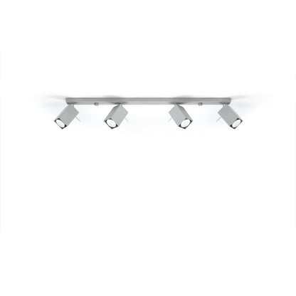 Ceiling Lamp Merida 4 L Grey - Modern Spot Ceiling Light - 4 Adjustable Shades - Durable Steel Design - GU10 Bulb Compatible