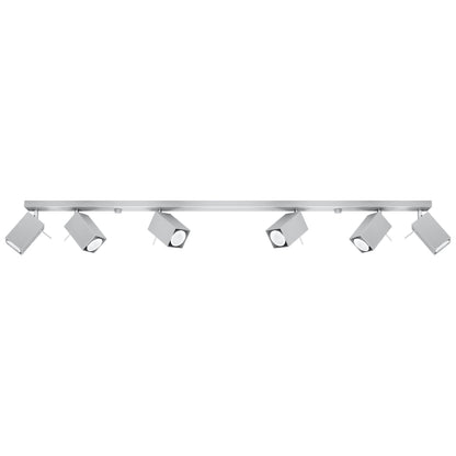 Ceiling Lamp Merida 6 L Grey - Modern Spot Ceiling Light - 6 Adjustable Shades - Durable Steel Build - GU10 Bulb Compatible