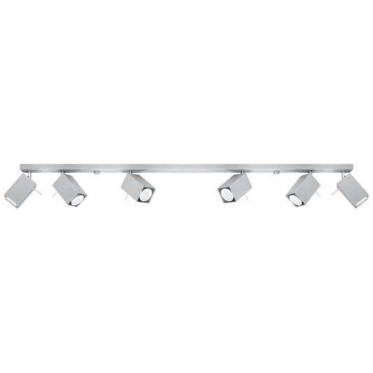 Ceiling Lamp Merida 6 L Grey - Modern Spot Ceiling Light - 6 Adjustable Shades - Durable Steel Build - GU10 Bulb Compatible