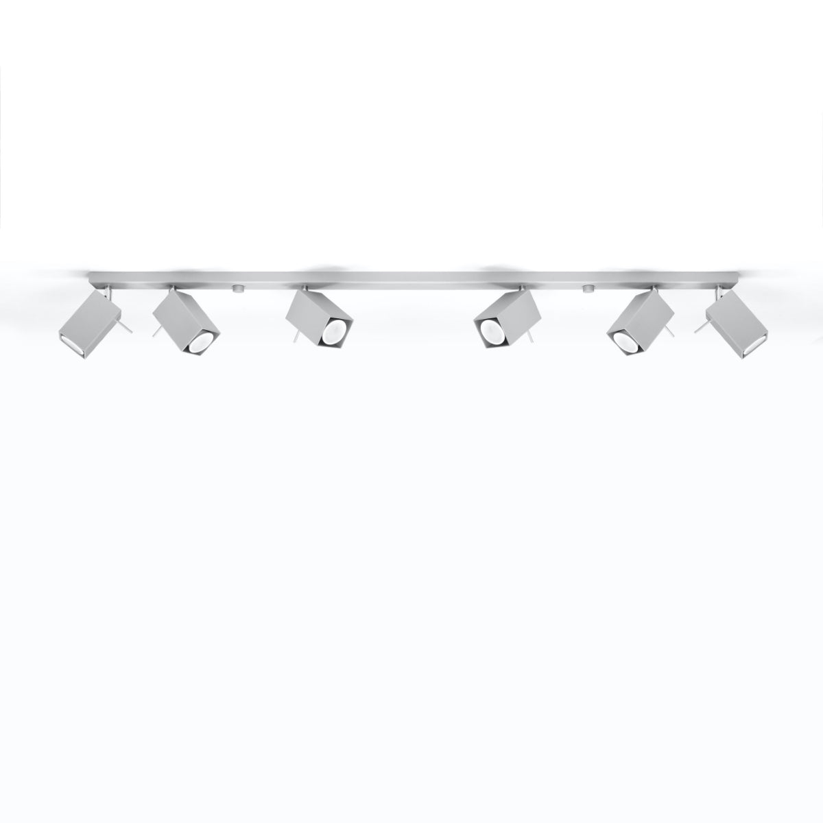 Ceiling Lamp Merida 6 L Grey - Modern Spot Ceiling Light - 6 Adjustable Shades - Durable Steel Build - GU10 Bulb Compatible