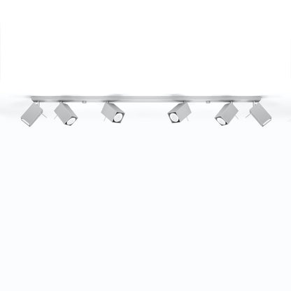 Ceiling Lamp Merida 6 L Grey - Modern Spot Ceiling Light - 6 Adjustable Shades - Durable Steel Build - GU10 Bulb Compatible