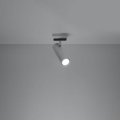 DIREZIONE Ceiling Light - 1-Light White - Minimalist Modern Design - Adjustable Spotlights - GU10 Bulb Compatibility - Perfect for Any Room