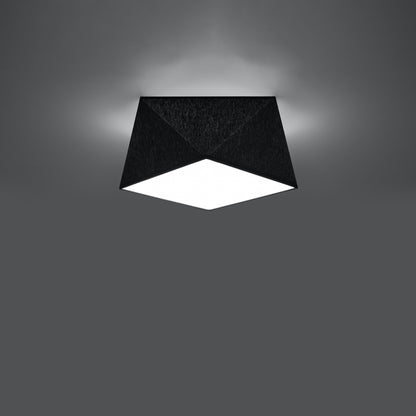 HEXA Black Ceiling Lamp - Modern Geometric Design - E27 Bulb Compatibility - 3 Color Options - Elegant & Functional Lighting for Any Room