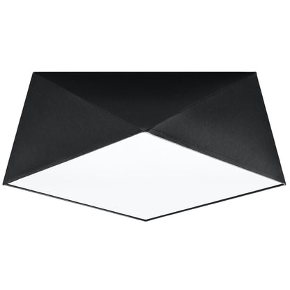 HEXA Black Ceiling Lamp 35 cm - Modern Geometric Design - E27 Bulb Compatibility - Durable & Stylish Lighting for Contemporary Interiors