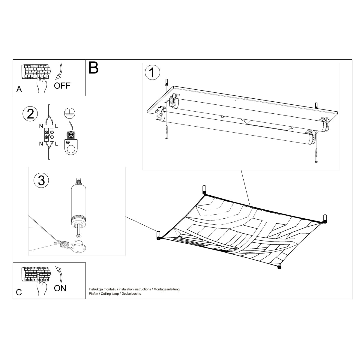 LUNA Ceiling Lamp 1 White - Minimalist Design - High-Quality LED Module - Flicker-Free Lighting - Energy Efficient - Easy to Clean