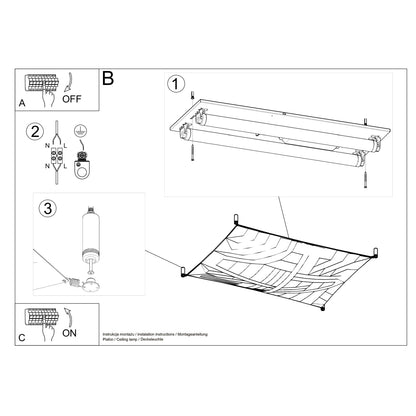 LUNA Ceiling Lamp 1 White - Minimalist Design - High-Quality LED Module - Flicker-Free Lighting - Energy Efficient - Easy to Clean