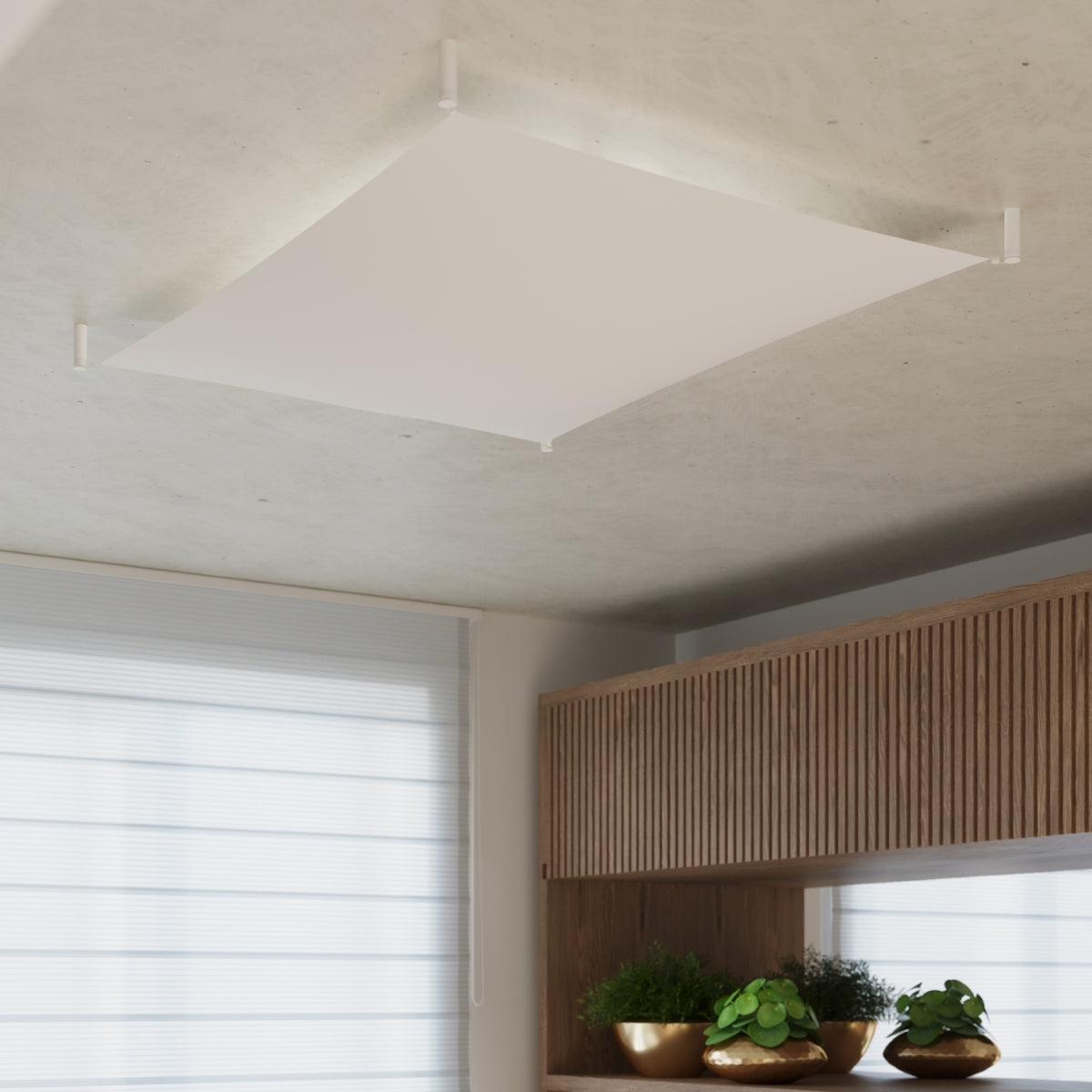 LUNA Ceiling Lamp 1 White - Minimalist Design - High-Quality LED Module - Flicker-Free Lighting - Energy Efficient - Easy to Clean