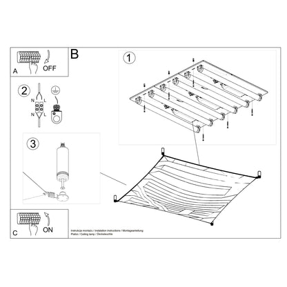 LUNA Ceiling Lamp 3 White - Minimalist Design - High-Quality LED Module - Flicker-Free Lighting - Energy Efficient - Easy to Clean