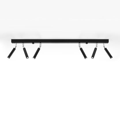 Eyetech Spot Ceiling Light - 6-Light Black - Adjustable Direction - Industrial Design - Powder-Coated Steel - Replaceable G9 Bulbs - Loft Style Lighting