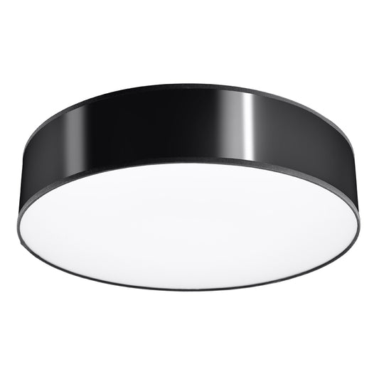 Ceiling Lamp Arena 55 Black - Minimalist Round Ceiling Light Fixture - Replaceable E27 Bulb - Versatile for Bedrooms - Offices - Living Rooms