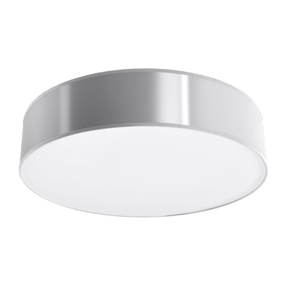 Ceiling Lamp Arena 55 Grey - Minimalist Round Ceiling Light Fixture - Replaceable E27 Bulb - Versatile for Bedrooms - Offices - Living Rooms